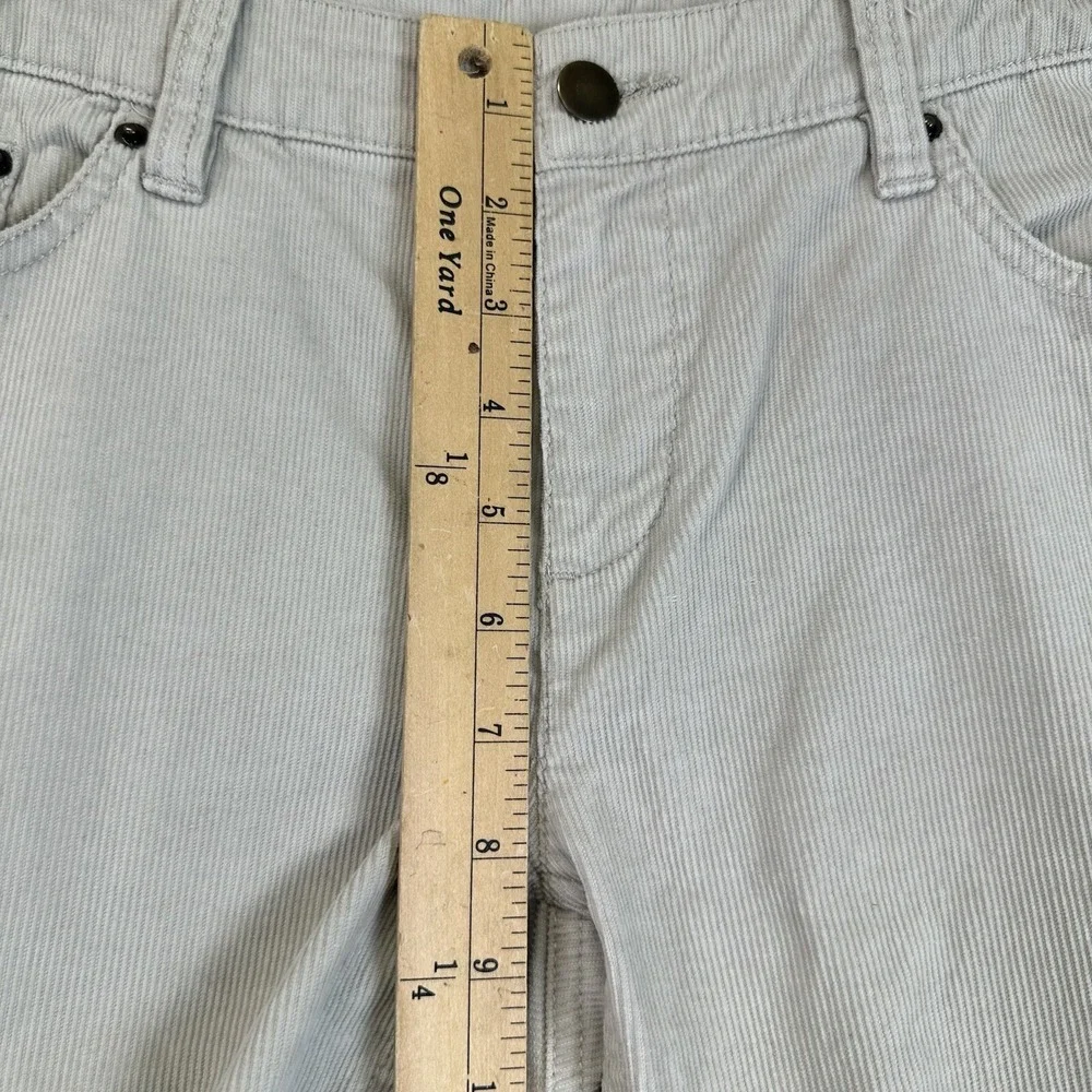 Garnet Hill Women's Size 6 Off White (Ivory) Corduroy Velvet‎ Jeans Cotton Blend